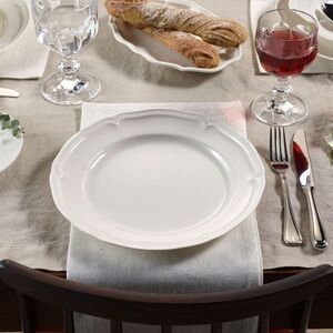Villeroy & Boch Manoir Dinner Plate 
White, 10.6'', Premium Porcelain
4 plates